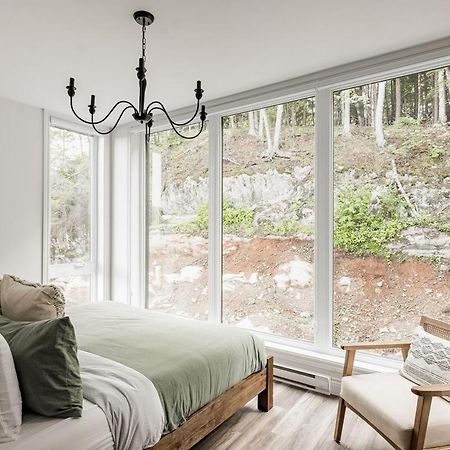 Le Cliff Cabin Farmhouse - Jacuzzi, 10 Min From Tremblant La Conception Exteriör bild